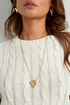 bolletjes ketting met iconische hart groot