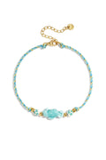 Charming Green and Blue Rope Anklet for Summer