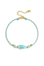 Charming Green and Blue Rope Anklet for Summer