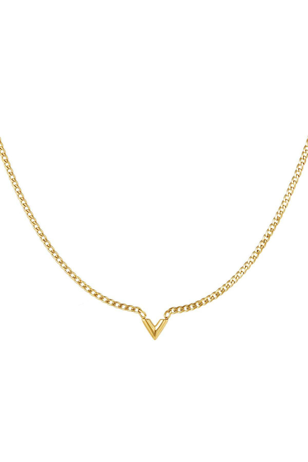 Elegant Stainless Steel Pendant Necklace in Silver & Gold