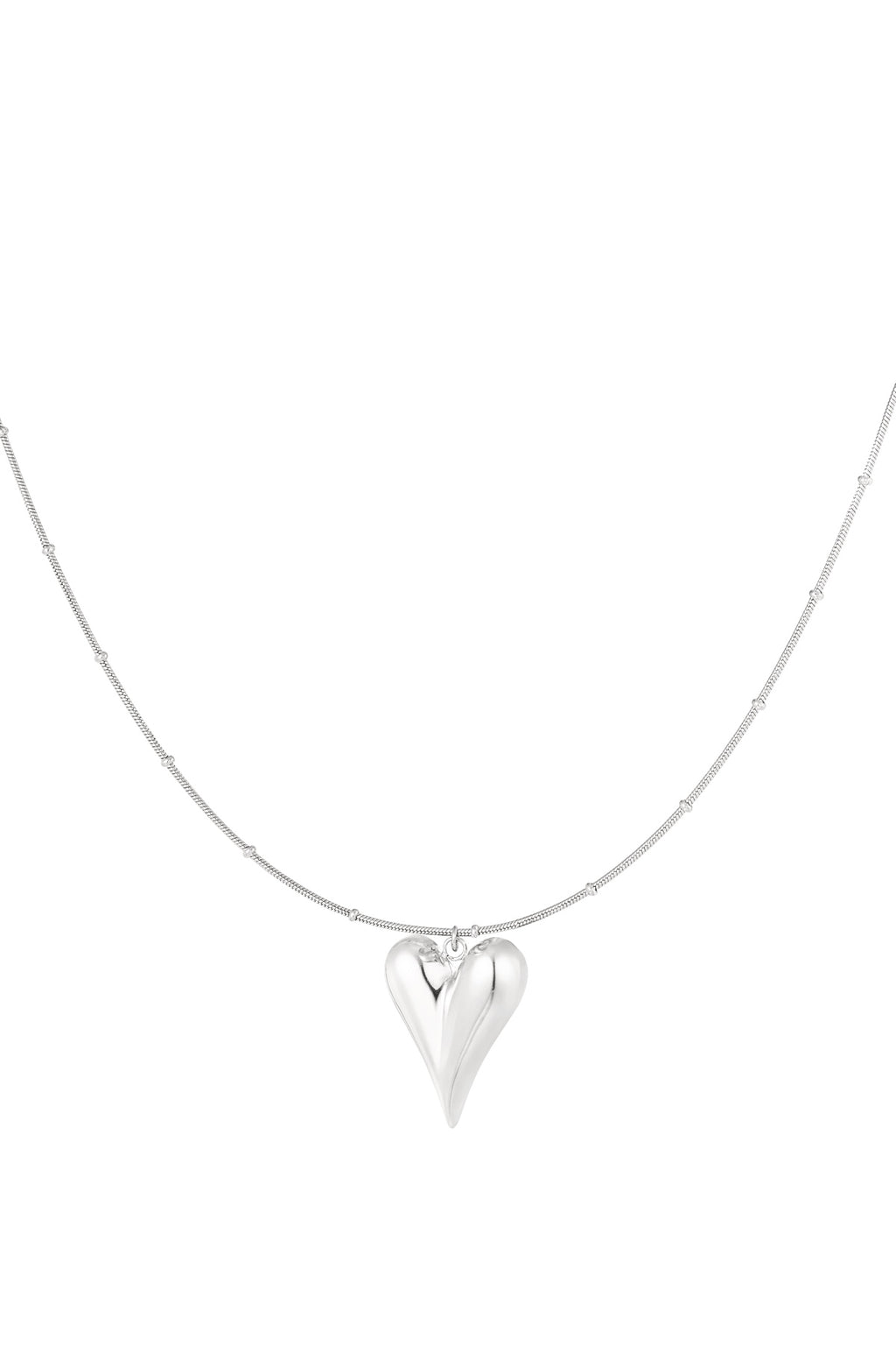 bolletjes ketting met iconische hart groot