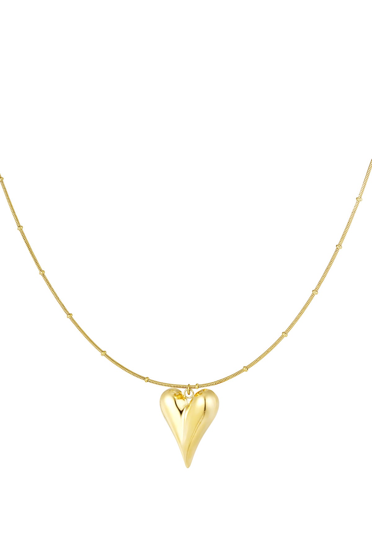 bolletjes ketting met iconische hart groot