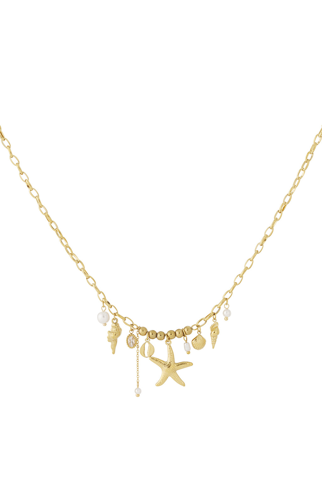 Elegant Oceanic Style 14K Gold Plated Pendant Necklace