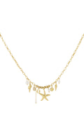 Elegant Oceanic Style 14K Gold Plated Pendant Necklace