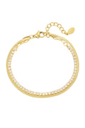 dubbele armband met diamantjes