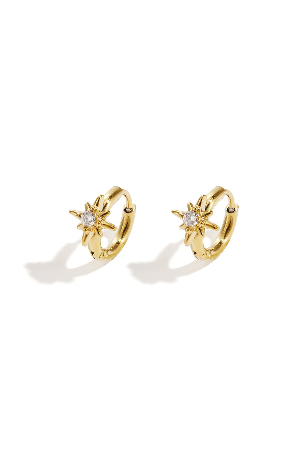 Stylish Star Hoop Earrings for Women - Silver & Gold