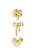 Roestvrijstalen hartvormige broche uit de Simple Daily Simple-serie voor dames.