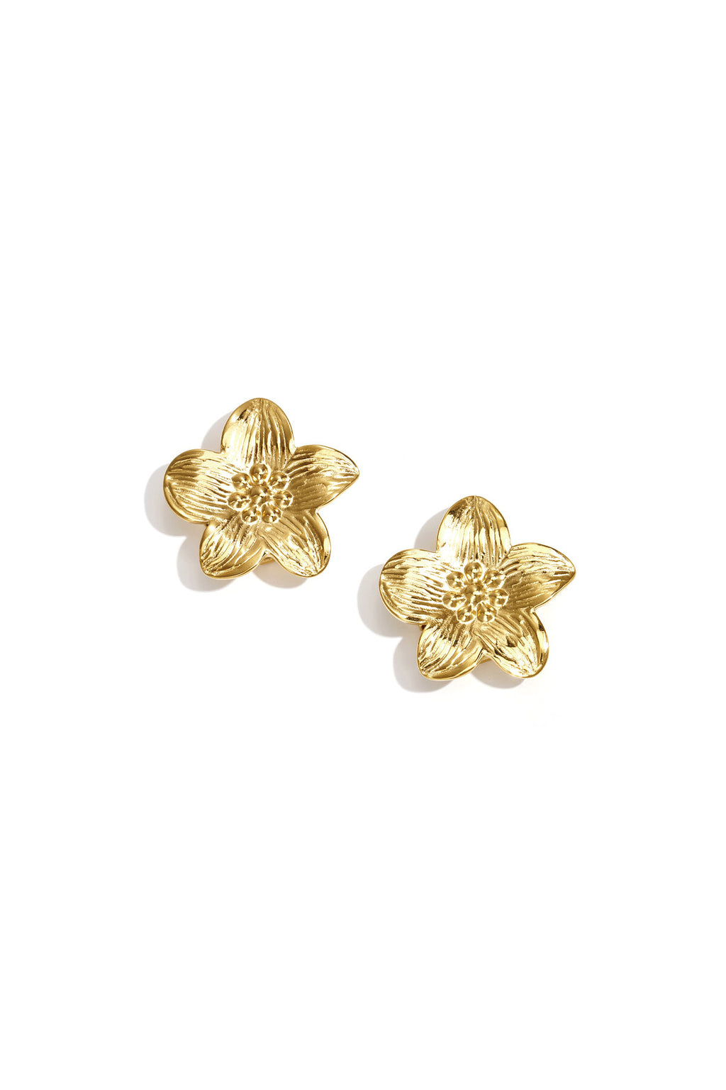 Elegant Gold Colored Stainless Steel Cufflinks for Women