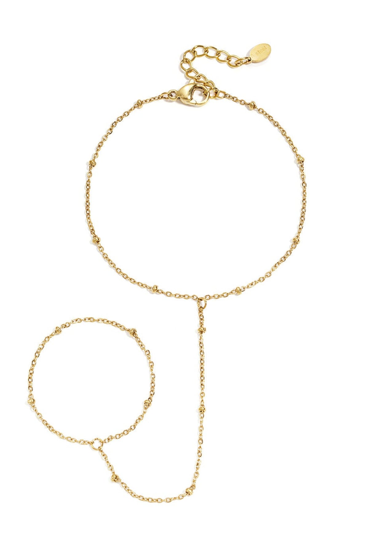 Handchain met bolletjes details