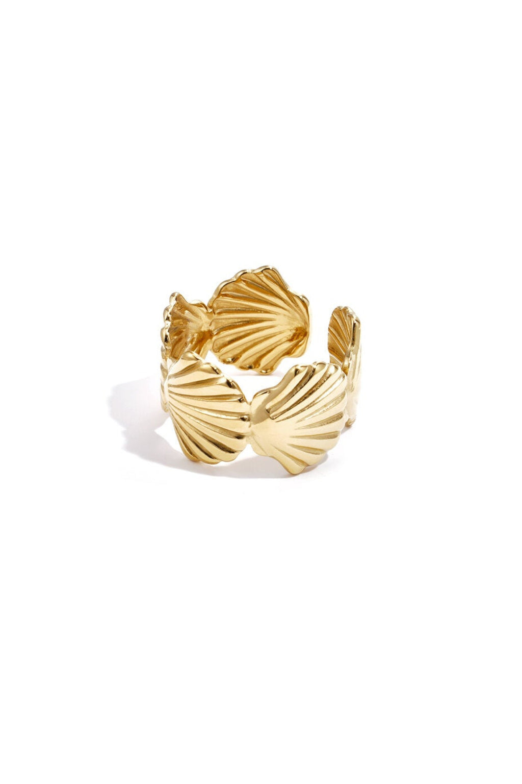 Chunky ring met schelpen