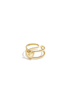 Elegant Heart-Shaped Adjustable Statement Ring