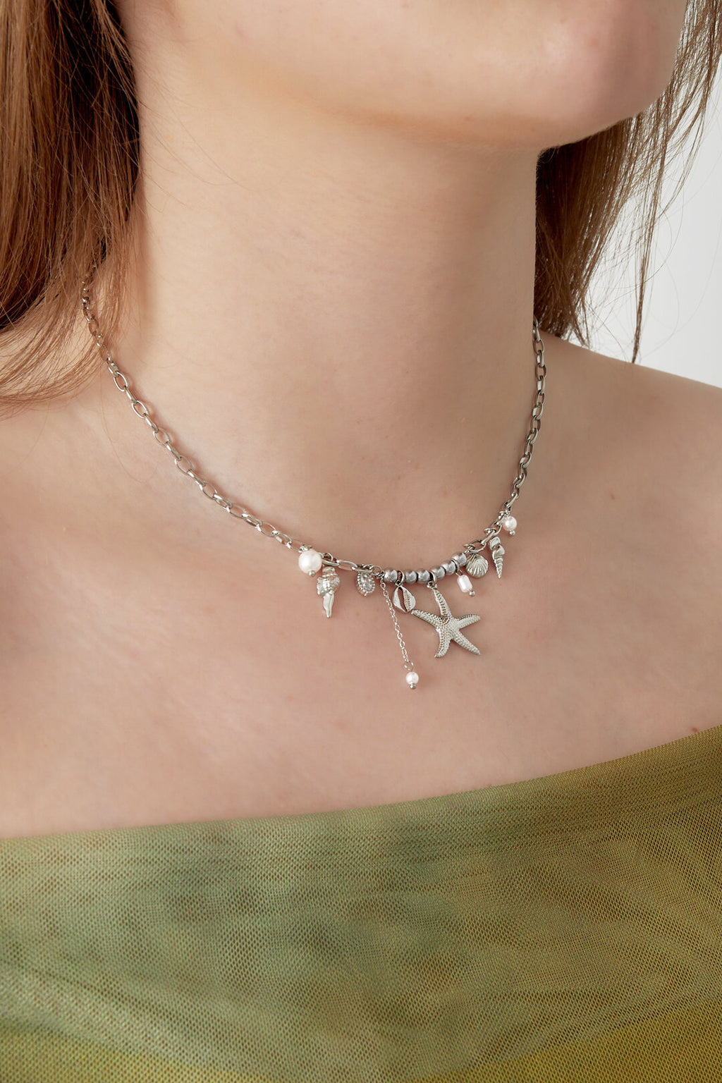 Elegant Oceanic Style 14K Gold Plated Pendant Necklace
