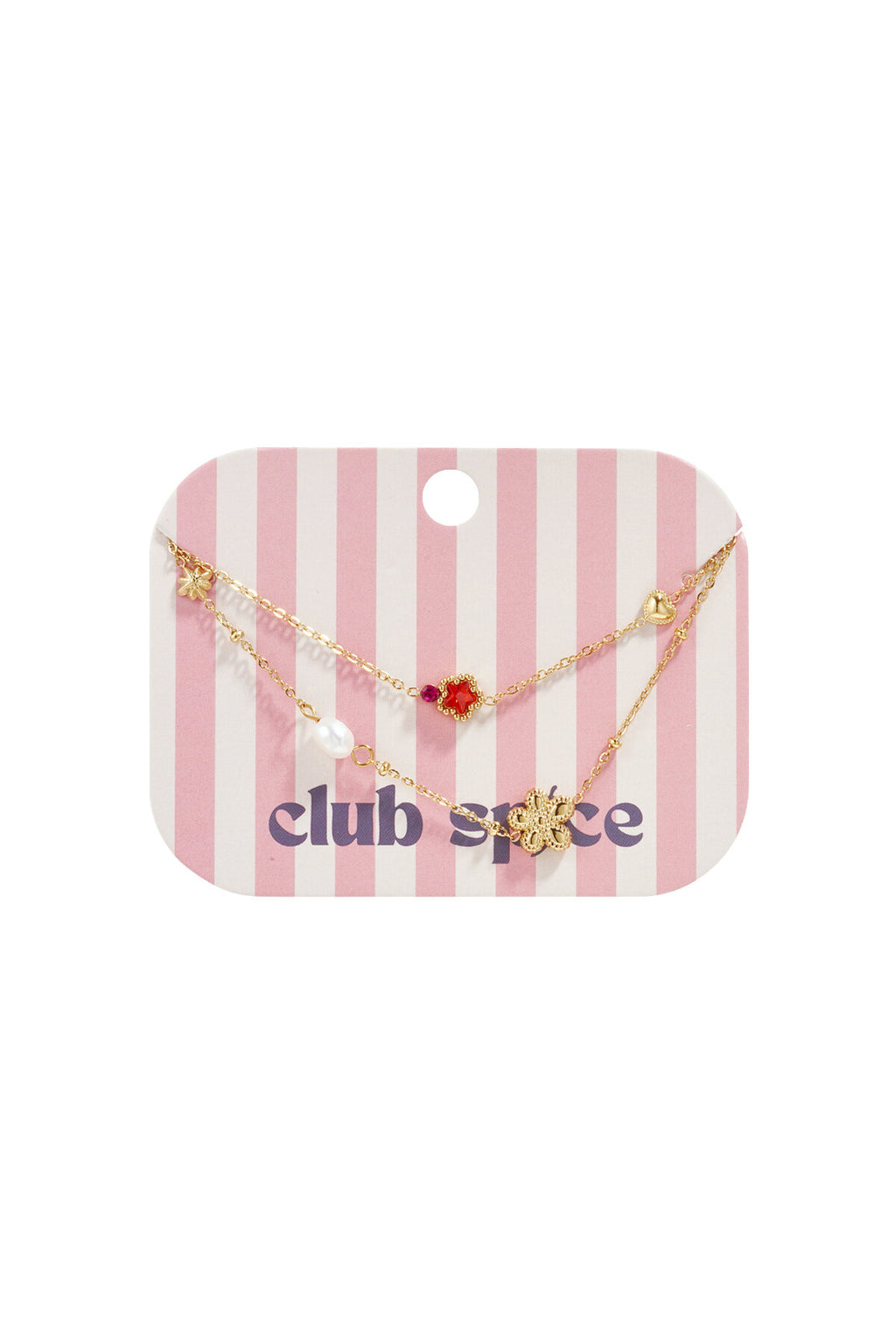 Bedelarmband met ster en bloemcharms, parels, steentjes en kraaltjes