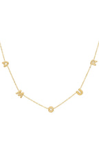 Romantische letterketting amour, goudkleurig