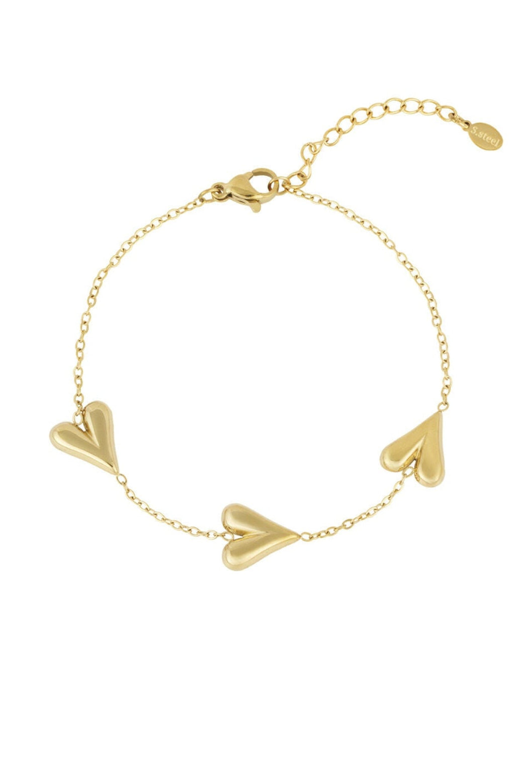 Romantische armband met hartjes - Jewellery Fever