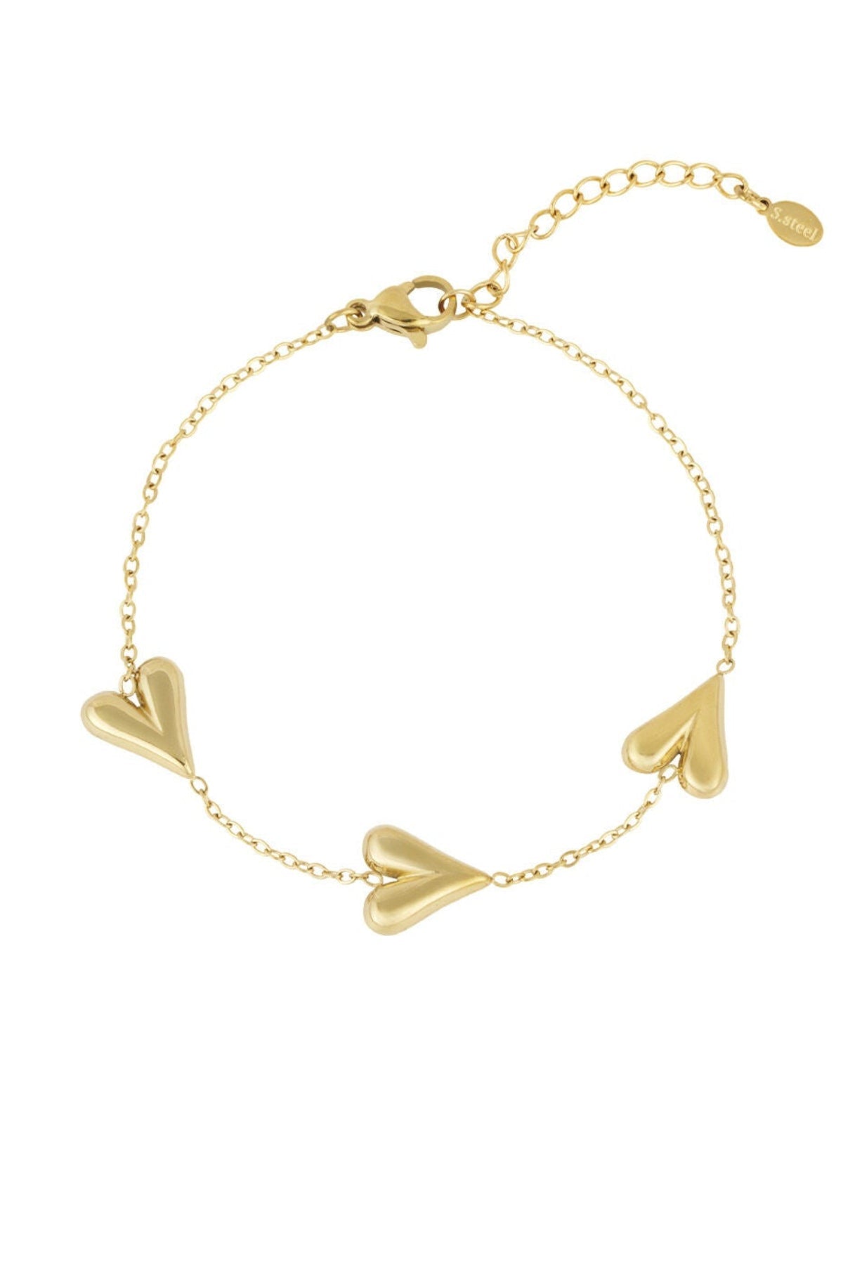 Romantische armband met hartjes - Jewellery Fever