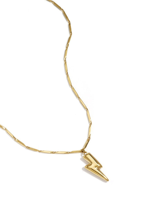 Bliksem hanger ketting, goudkleurig
