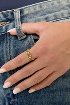Casual ring met speelse hartjes design - Jewellery Fever