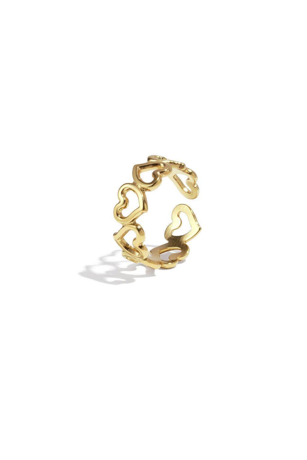 Casual ring met speelse hartjes design - Jewellery Fever