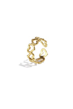Casual ring met speelse hartjes design - Jewellery Fever