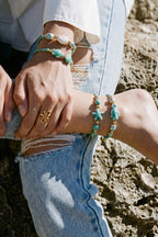 Charming Green and Blue Rope Anklet for Summer