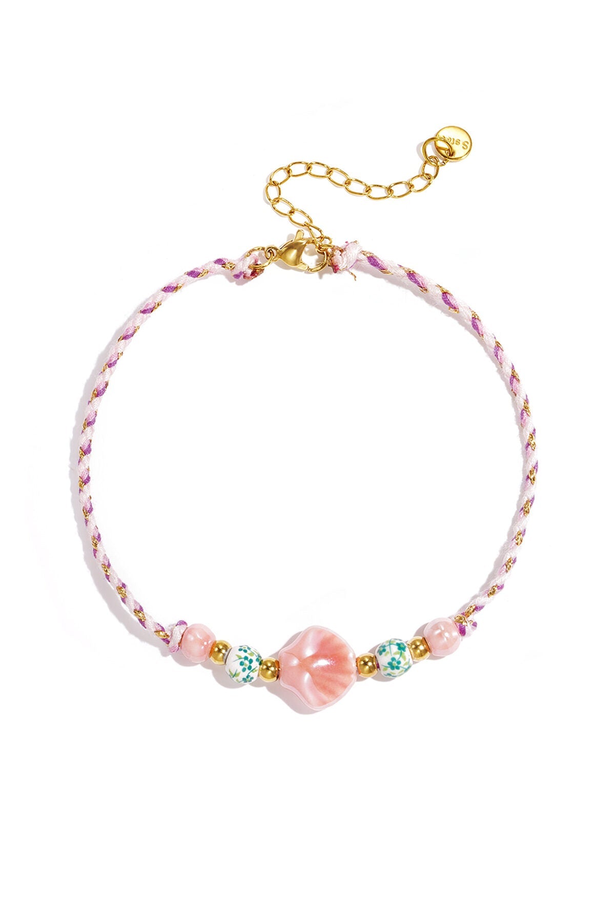 Charmante schelpen enkelband, roze