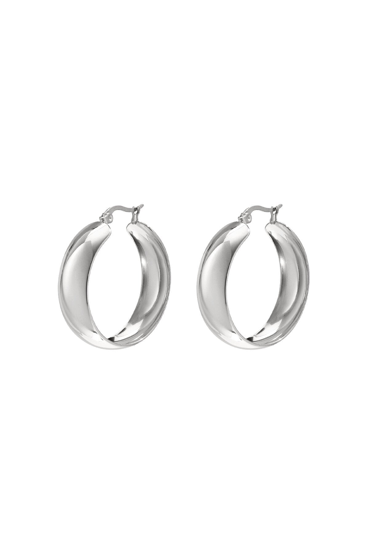 Classic chunky hoops - Jewellery Fever