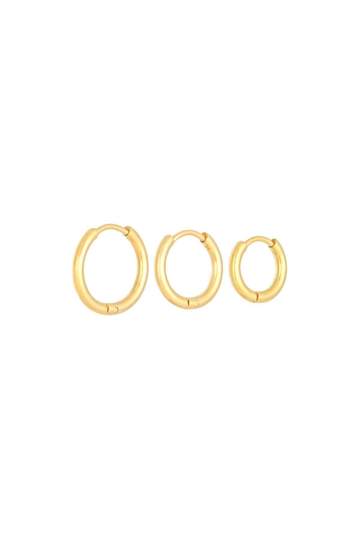 Minimalistische oorringenset in drie maten - Jewellery Fever