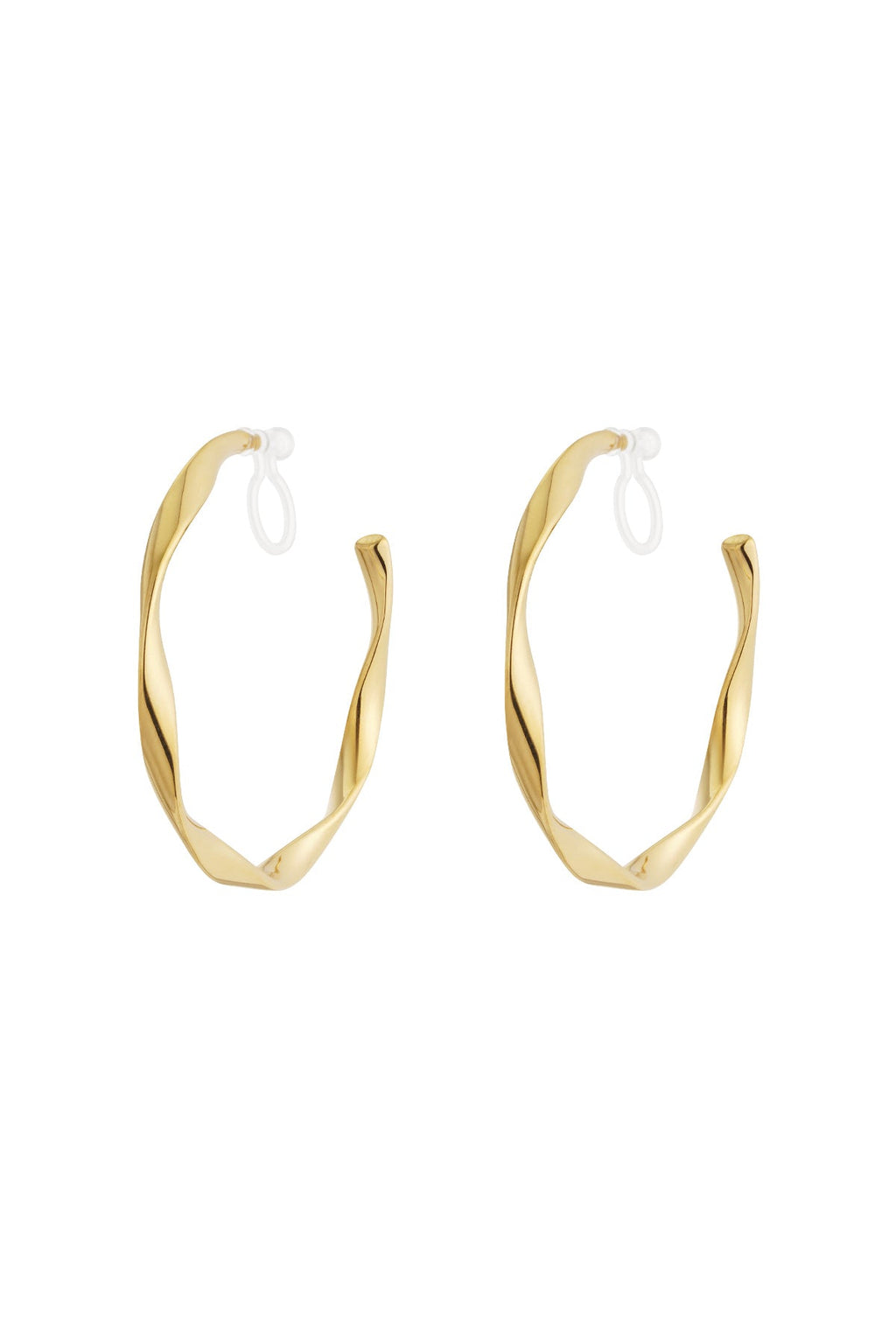 Clip oorbellen met gedraaid design - Jewellery Fever