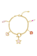 DIY armband met bloem, hart en ster