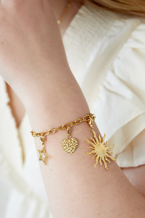 DIY armband met zon en hart bedel - Jewellery Fever