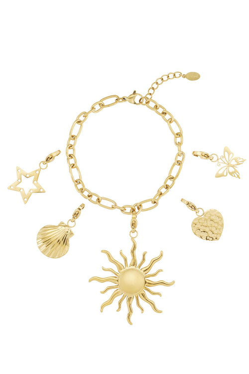 DIY armband met zon en hart bedel - Jewellery Fever