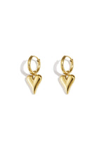 Elegante hartvormige oorbellen - Jewellery Fever