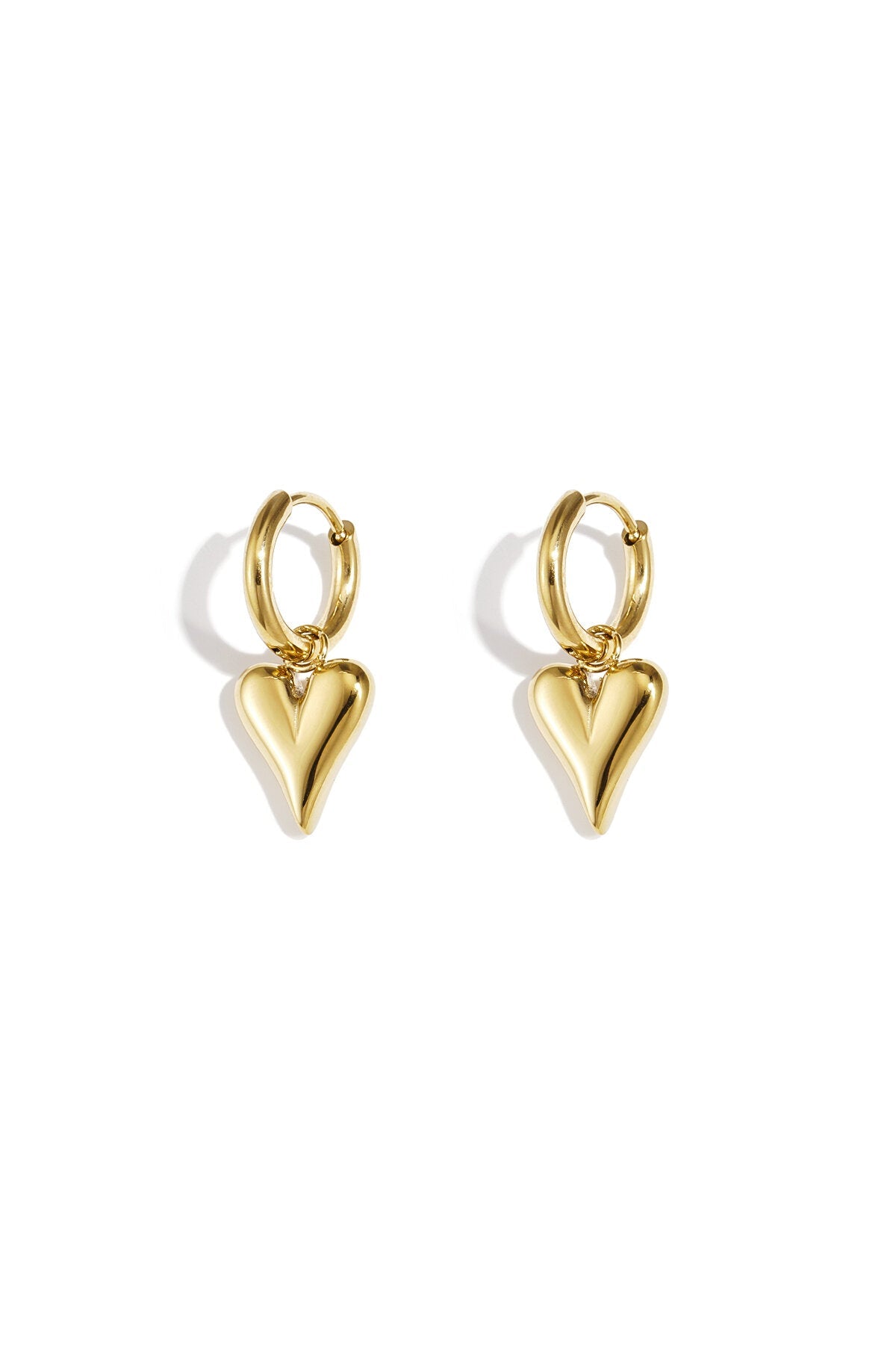 Elegante hartvormige oorbellen - Jewellery Fever