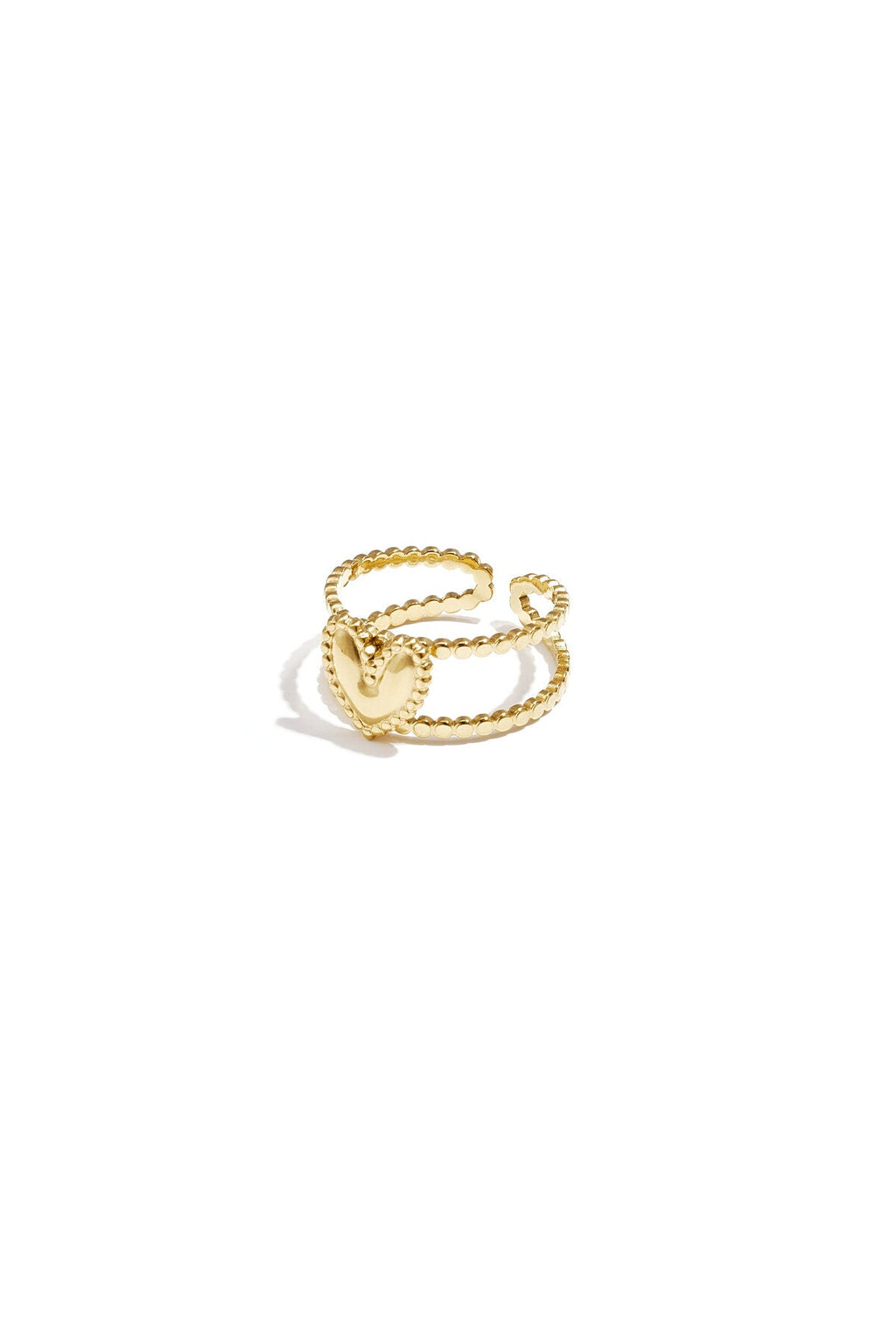 Elegante hartvormige statementring - Jewellery Fever