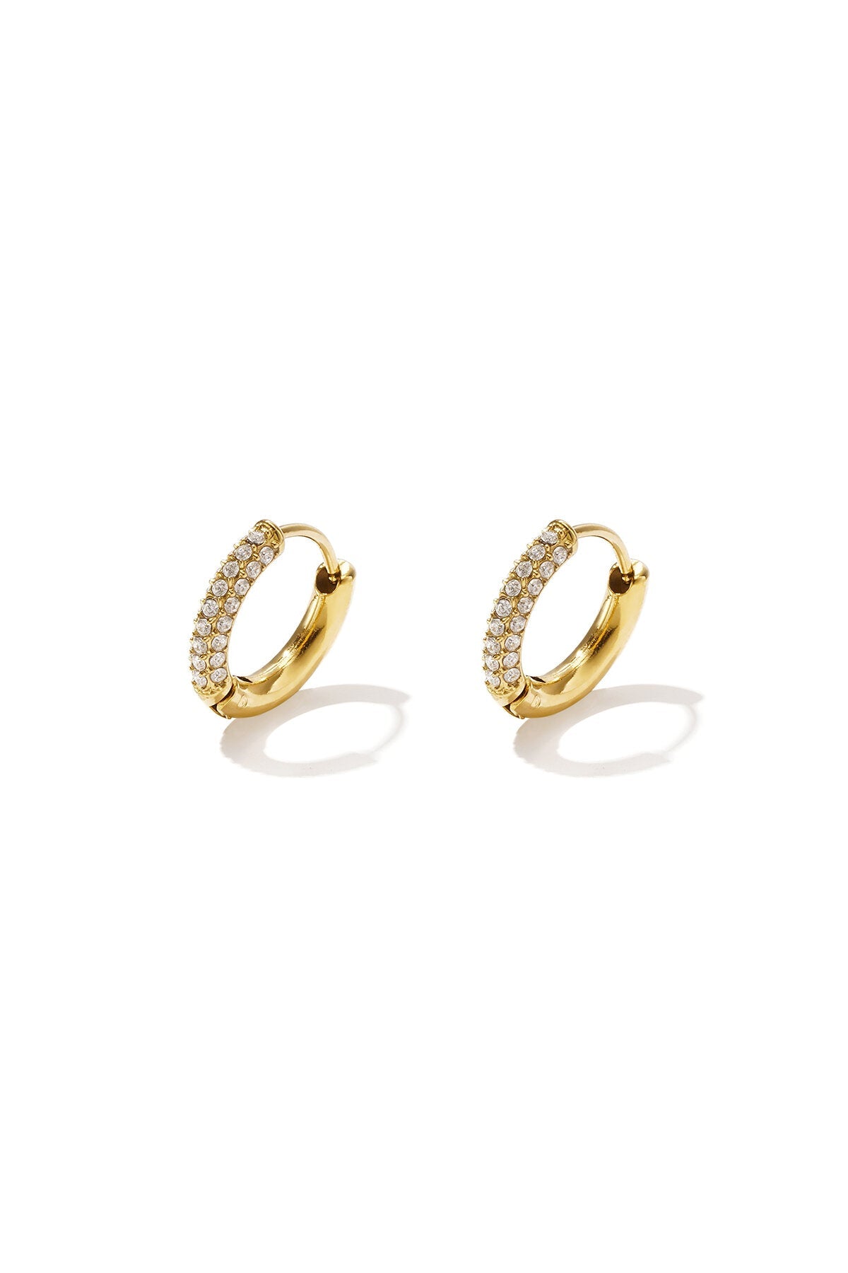 Elegante ringoorbellen met strasssteentjes - Jewellery Fever