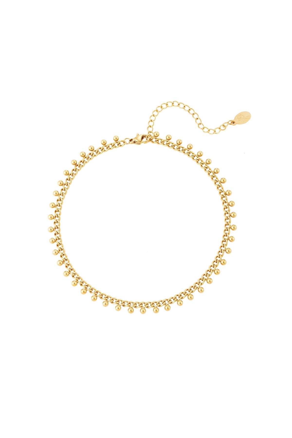 Enkelbandje met elegant bolletjesdesign - Jewellery Fever