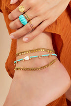 Enkelbandje met elegant bolletjesdesign - Jewellery Fever