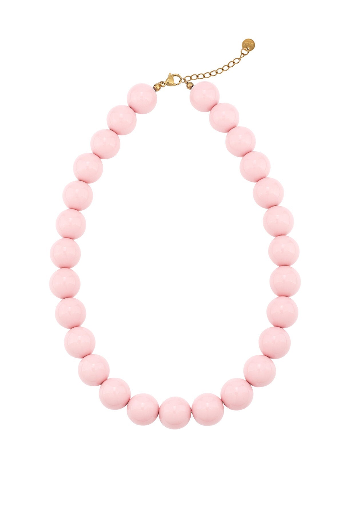 Gekleurde dikke kralen ketting - Jewellery Fever