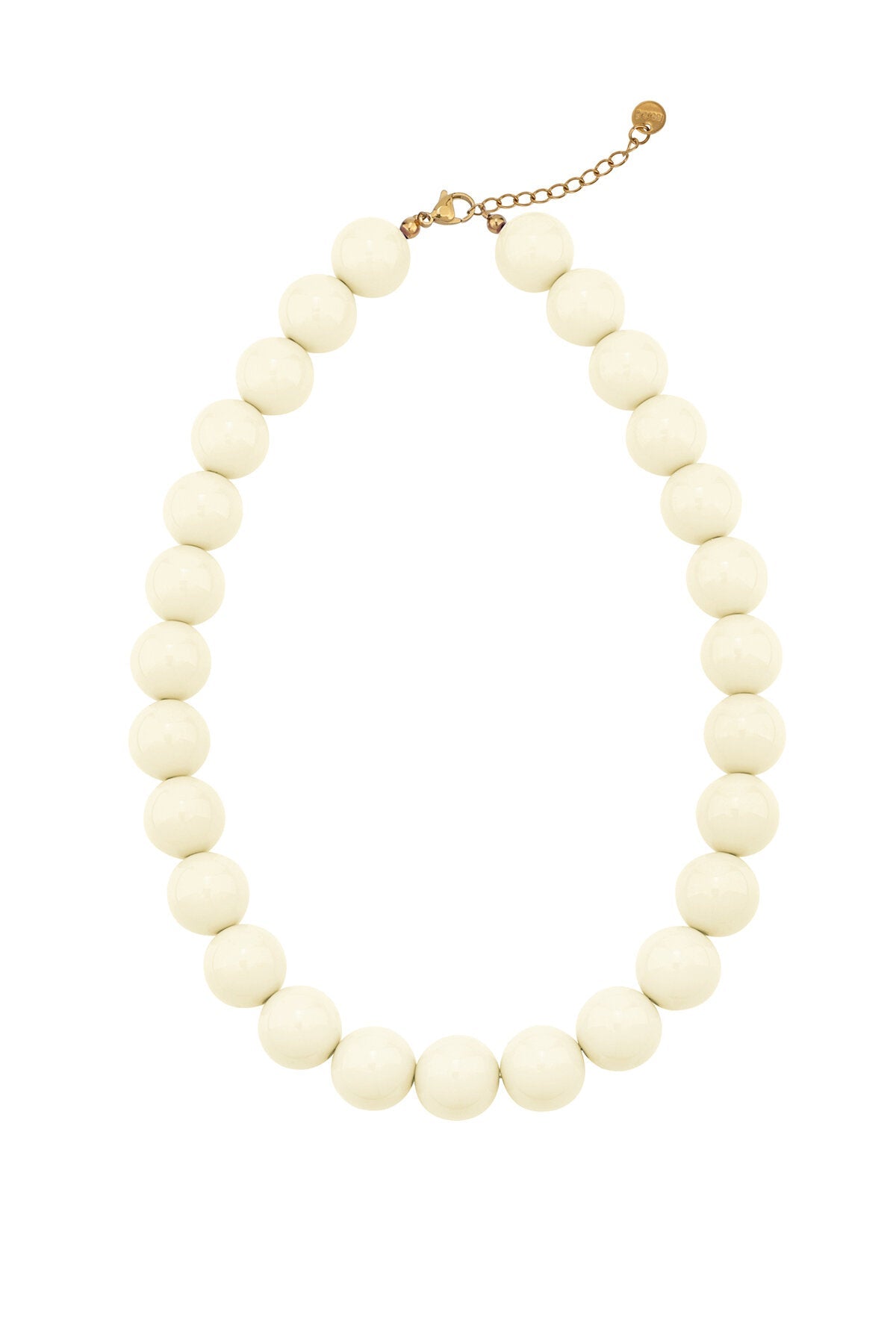 Gekleurde dikke kralen ketting - Jewellery Fever