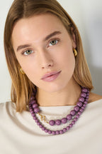 Gekleurde dunne kralen ketting - Jewellery Fever