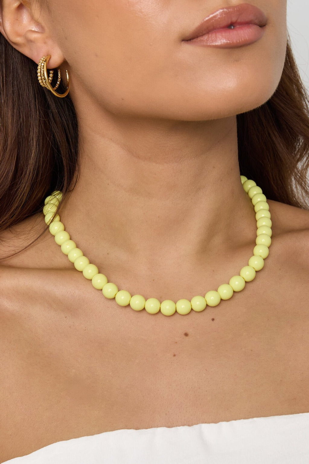Gekleurde dunne kralen ketting - Jewellery Fever