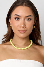 Gekleurde dunne kralen ketting - Jewellery Fever