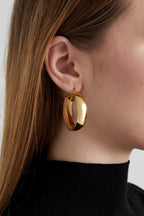 Chunky hoops oorringen, grote maat - Jewellery Fever