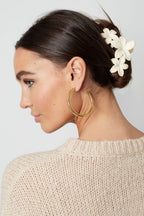 Vrolijke haarclip met bloemen, kleurvariant