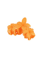 Vrolijke haarclip met drie bloemen, babyroze