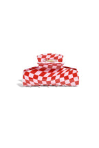Haarclip met rood-roze ruiten patroon - Jewellery Fever