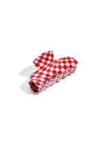 Haarclip met rood-roze ruiten patroon - Jewellery Fever