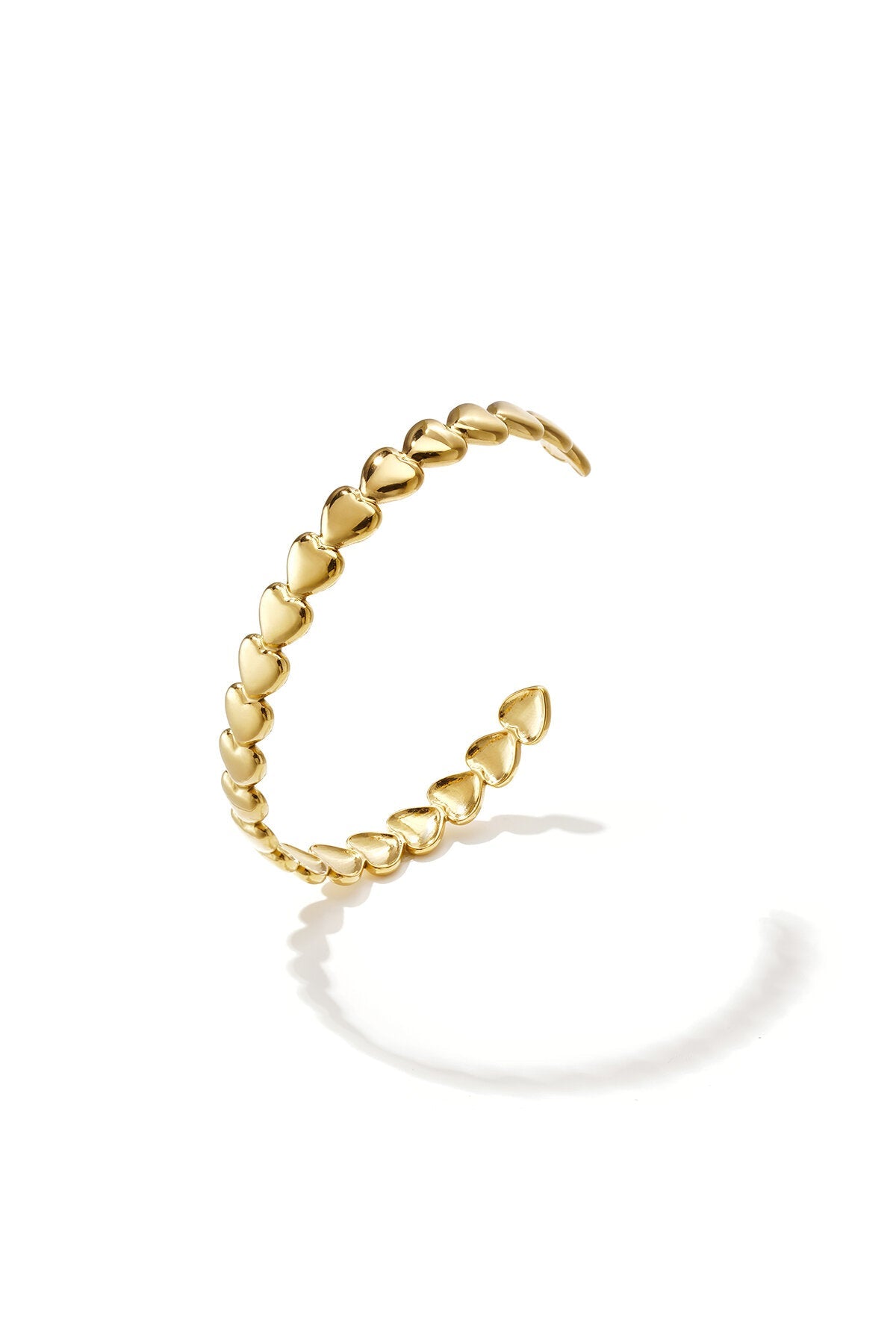 Statement armring met hartdetail, goudkleurig