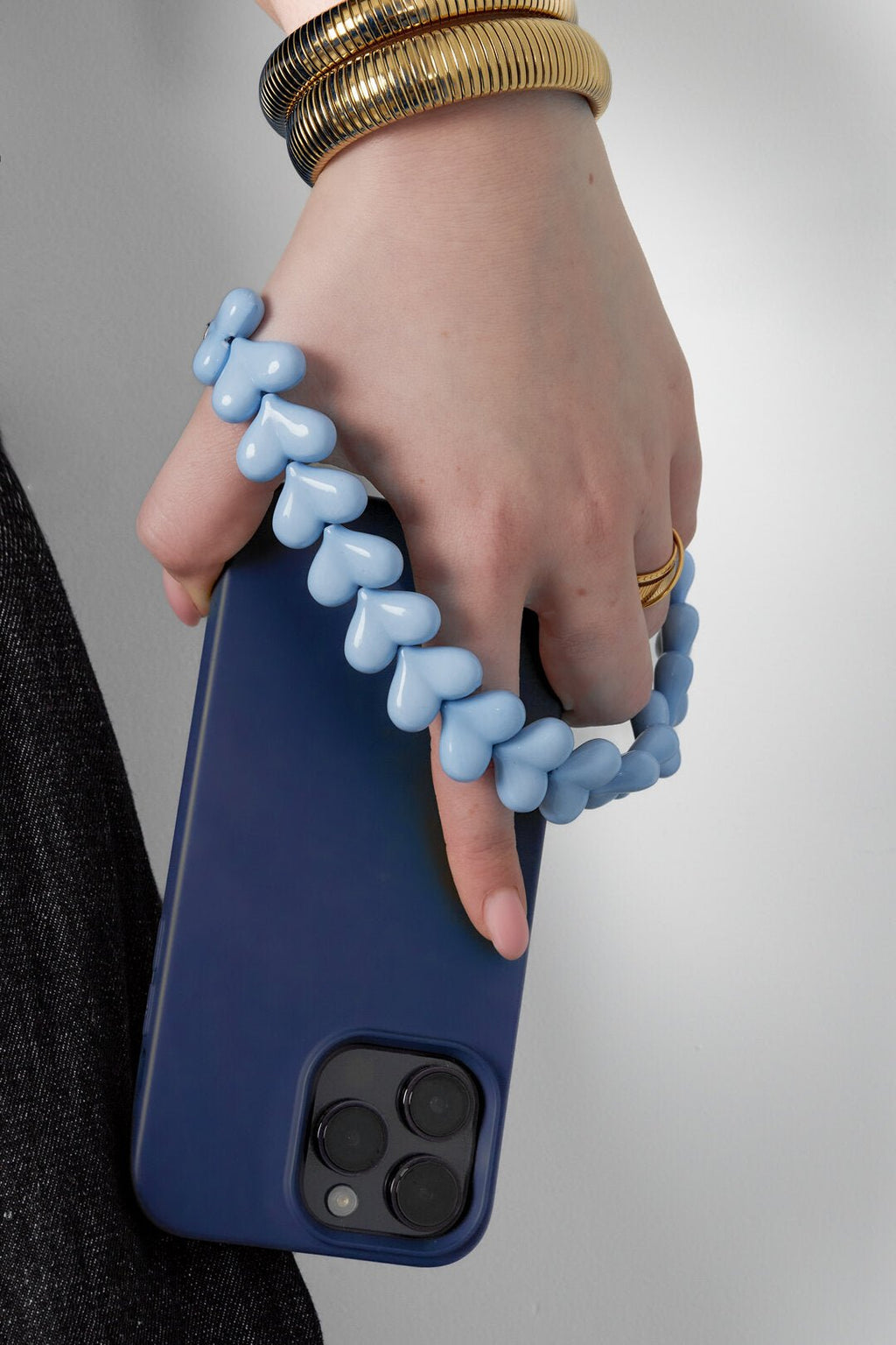 Romantisch telefoonkoord met hartjes - Jewellery Fever